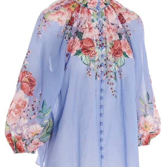 ZIMMERMANN Bellitude Floral Balloon Sleeve Blouse - Picture 3 of 5
